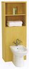 daVinci Monte Carlo complete back to wall bidet set with shelves in maple.