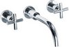 Ultra Helix X head 3 faucet hole wall mounted basin mixer faucet