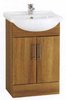 daVinci 550mm Cherry Vanity Unit with one piece ceramic basin.