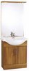 daVinci 750mm Cherry Vanity Unit with ceramic basin, mirror and lights.