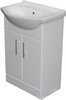 Roma Furniture 550mm White Vanity Unit, Ceramic Basin, Fully Assembled.