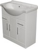 Roma Furniture 750mm White Vanity Unit, Ceramic Basin, Fully Assembled.