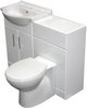 Roma Furniture Complete Vanity Suite In White, Left Handed. 1125x830x300mm.