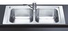 Smeg Sinks 2.0 Bowl Stainless Steel Flush Fit Inset Kitchen Sink.