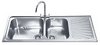 Smeg Sinks 2.0 Bowl AntiScratch Stainless Steel Sink, Right Hand Drainer.