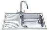 Smeg Sinks 1.0 Large Bowl Stainless Steel Kitchen Sink, Left Hand Drainer.