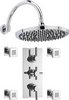 Hudson Reed Tec Triple Thermostatic Shower Valve, 12" Shower Head & Jets.