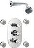 Sensational Exact Triple thermostatic valve + fixed shower head & jets
