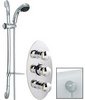 Sensational Contour Triple thermostatic valve + slide rail, freelow bath filler