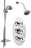 Sensational Jupiter Triple thermostatic valve + fixed shower head & slide rail