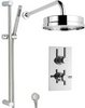 Hudson Reed Tec Twin Thermostatic Shower Valve, Diverter, Head & Slide Rail.