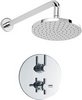 Hudson Reed Tec Twin Thermostatic Shower Valve & 7" Fixed Shower Head.