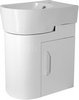 Ultra Carlton Wall Hung Cloakroom Vanity Unit (Left Hand, White). 410x500mm.