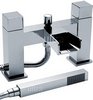 Ultra Channel Waterfall Bath Shower Mixer Faucet With Shower Kit (Chrome).