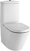 Hudson Reed Ceramics Curved Toilet With Dual Push Flush & Top Fix Seat.