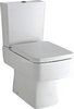 Hudson Reed Ceramics Square Toilet With Dual Push Flush & Top Fix Seat.