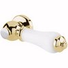 Toliet Accessories Ceramic handled WC toilet lever (Gold).