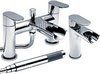 Ultra Flume Waterfall Basin & Bath Shower Mixer Faucet Set (Free Shower Kit).