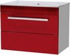 Ultra Design Wall Hung Vanity Unit With Drawer & Basin (Red). 600x450mm.