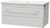 Ultra Design Wall Hung Vanity Unit, Drawer & Basin (White). 800x450mm.