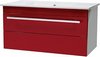 Ultra Design Wall Hung Vanity Unit With Drawer & Basin (Red). 800x450mm.