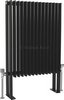 Hudson Reed Radiators Fin Floor Mounted Radiator (Black). 570x900mm.