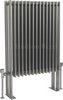 Hudson Reed Radiators Fin Floor Mounted Radiator (Silver). 570x900mm.