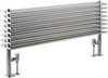 Hudson Reed Radiators Fin Floor Mounted Radiator (Silver). 1000x504mm.