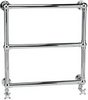 HR Traditional Empress heated towel rail (chrome). 660x660mm. 850 BTU.