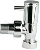 Towel Rails Angled minimalist radiator valves (pair)