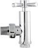 Towel Rails X Head Modern Angled Radiator Valves (Pair).