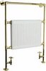 HR Traditional Duchess heated towel rail (gold). 640x920mm. 2064 BTU