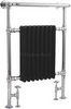 HR Traditional Marquis Heated Towel Rail (Chrome & Black). 675x960mm.