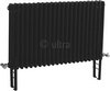 Ultra Colosseum Triple Column Radiator With Legs (Black). 1011x600mm.