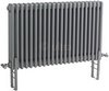 Ultra Colosseum Triple Column Radiator With Legs (Silver). 1011x600mm.