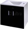 Ultra Liberty Wall Hung Vanity Unit, Reversible Basin (Black). 550x450x330mm.