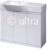 Ultra Lux Vanity Unit With Ceramic Basin (White). 900x695x500mm.