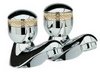 Ultra Contour Basin faucets chrome & gold (pair, standard valves)