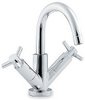 Ultra Aspect Mono basin mixer with small spout and pop up waste.