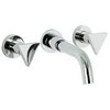 Ultra Isla 3 Faucet hole wall mounted bath filler with small spout.