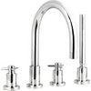 Ultra Aspect 4 Faucet hole bath shower mixer with swivel spout.