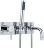 Ultra Helix Wall Mounted Bath Shower Mixer Faucet With Shower Kit (Chrome).