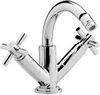 Hudson Reed Tec Cross head Mono Bidet Mixer with Pop Up Waste