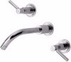 Hudson Reed Tec Lever 3 Faucet Hole Wall Mounted Bath Mixer