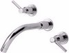 Hudson Reed Tec Lever 3 Faucet Hole Wall Mounted Basin Mixer