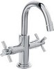 Hudson Reed Tec Basin Faucet With Small Spout, Waste & Cross Handles.