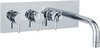 Ultra Quest Wall Mounted Thermostatic Triple Bath Filler Faucet (Chrome).