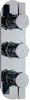 Hudson Reed Rapid Triple Concealed Thermostatic Shower Valve (Chrome).