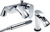 Hudson Reed Reign Waterfall Basin & Bath Shower Mixer Faucet Set.