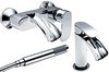 Hudson Reed Reign Basin & Wall Mounted Bath Shower Mixer Faucet Set.